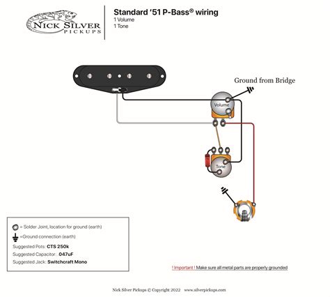 Standard 51 P Bass 1v 1t Nick Silver Pickups