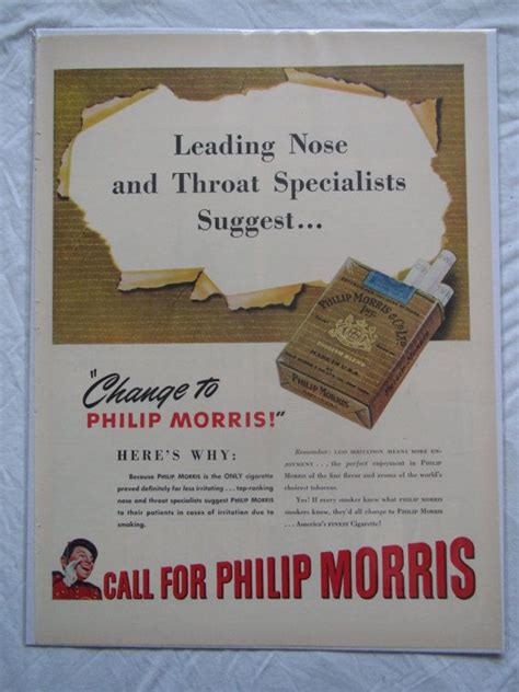 Vintage Philip Morris Cigarette Advertisement By Retrolane