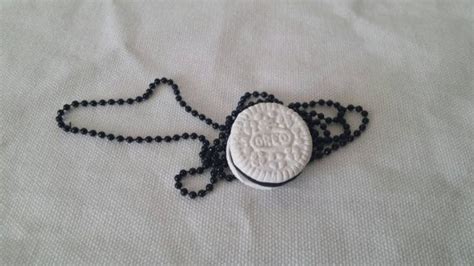 Inside Out Mini Oreo Reverse Necklace Creme Kawaii Food Sweet Decoden