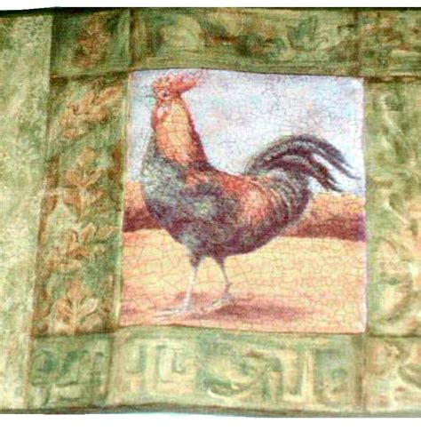 Roosters Wall Border Rooster Wallpaper Country Decor