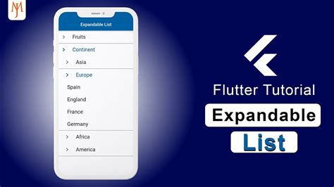 Flutter Expandable List ExpansionTile ListTile YouTube