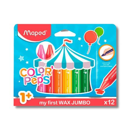 Giz De Cera Color Peps Jumbo Cores Maped