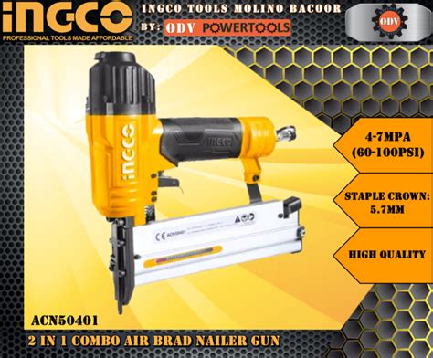 INGCO Air Brad Nailer Ga18 15 50mm ABN15501 FREE BUILDMATE IHT Lazada PH