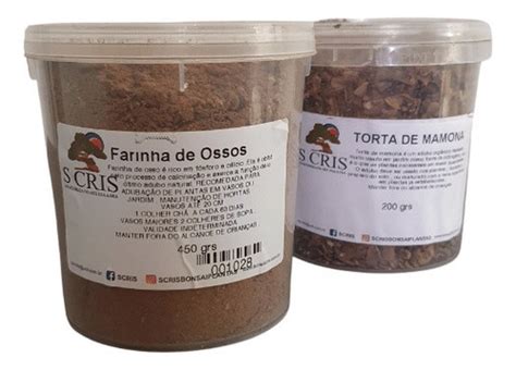 Kit Farinha De Ossos Torta De Mamona Adubo Orgânico Parcelamento