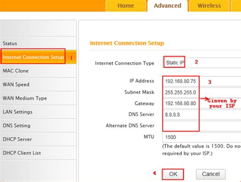 F How To Setup The Router For Static Ip Connection Mode Tenda All