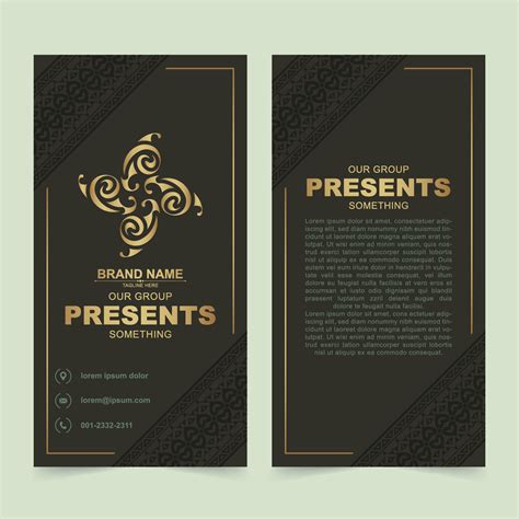 Elegant Business Card With Ornament Pattern 23366701 Vector Art At Vecteezy