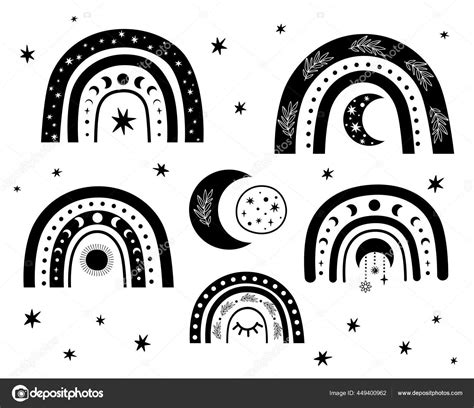 Rainbow Clipart For Kids Black And White