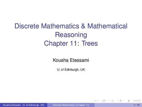 Pdf Discrete Mathematics Mathematical Reasoning Chapter Trees