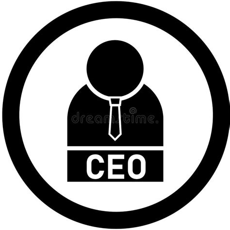 Ceo Icon On White Background Manager Icon Chief Executive Officer