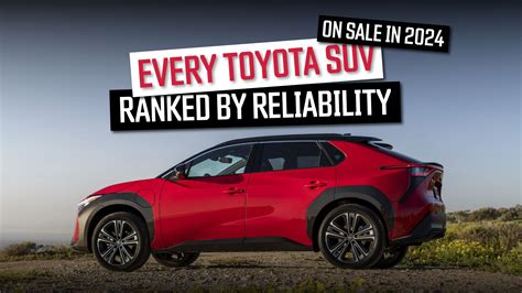 Every Toyota SUV On Sale In 2024 Ranked By Reliability