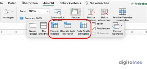 Zeilen Und Spalten Fixieren In Excel Einfach Erklärt