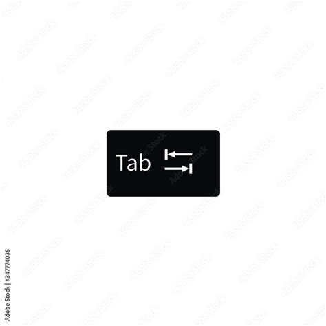 keyboard shortcut icon - Tab Key flat style Stock Vector | Adobe Stock