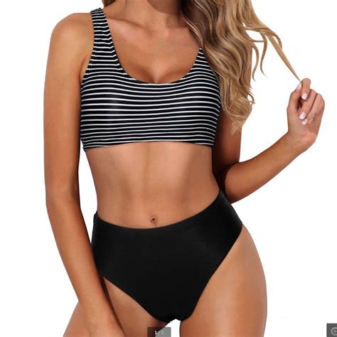 VSSSJ Bikini Swimsuits For Women Two Piece High Waisted Bathing Suits