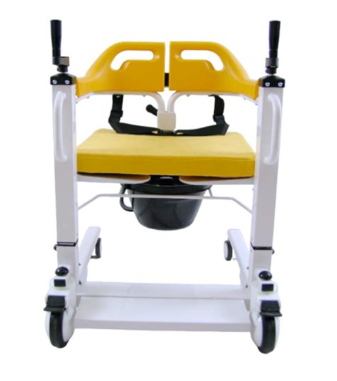 One Hand Control Manual Transfer Commode Wheelchair Designed To Assist