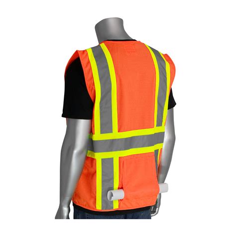 Ansi Type R Class Two Tone Eleven Pocket Premium Solid Surveyors Vest