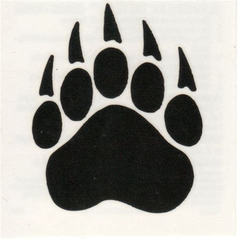 Bear paw print stencil google search bear paw tattoos bear claw tattoo ...