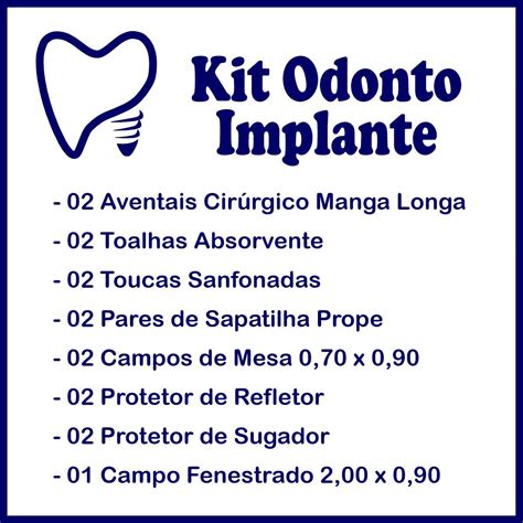 Kit Odonto Implante N O Esteril Mega Medical Comprar Epi