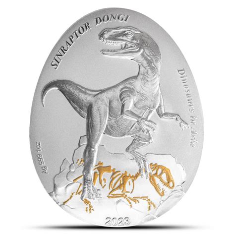 2023 Proof Samoa Silver Dinosaurs In Asia Sinraptor Dongi Coin L JM