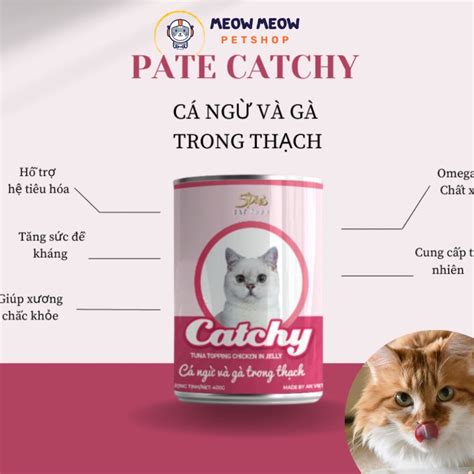 pate cho meo catchy lon gr pate dinh duong cho meo catchy
