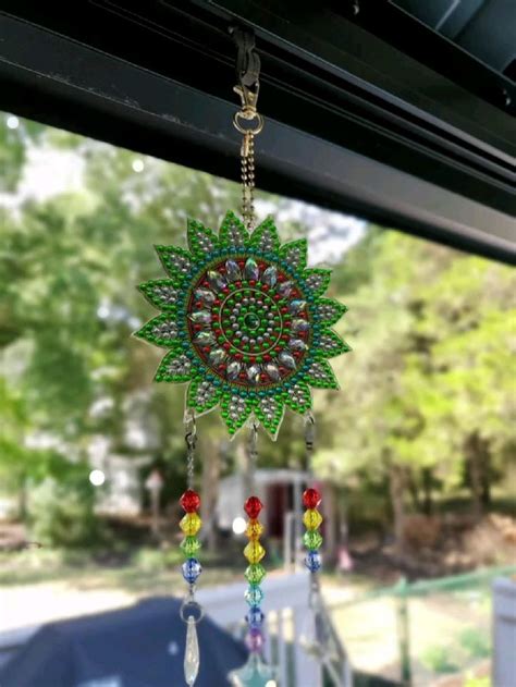 Pack Diamond Painting Suncatcher Wind Chime Double Sided Crystal