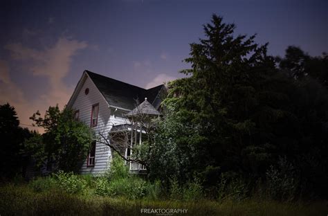 Drone Lighting Of An Abandoned House In Ontario Canada More In