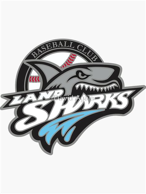 Land Sharks Baseball Club Sticker By Davidayala Redbubble