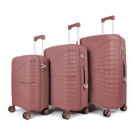 Set X3 Valijas Rígidas 3 Tamaños Viaje con 4 Ruedas Candado Rosa