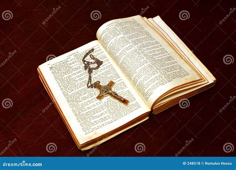 Open Bible And Crucifix Stock Photo Image Of Creed Doctrinalism 248518