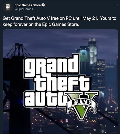 Gta V Confirman Que Es El Nuevo Juego Gratuito De Epic Games Store