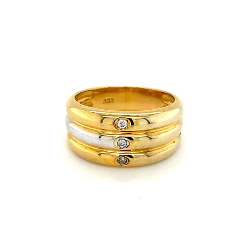 Ring Bicolor Mit Brillanten Bi