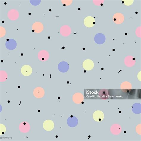 Polka Dots Seamless Pattern Colorful Print Design For Textile Fabric