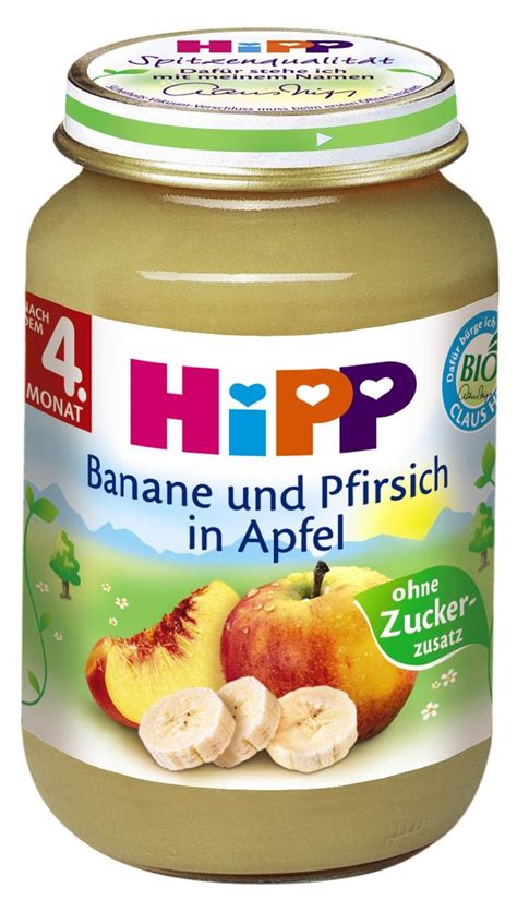 Hipp Banane Und Pfirsich In Apfel Er Pack X G Amazon De