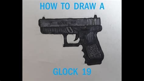 how to draw a glock 19 - animeGlowArtDrawingToga