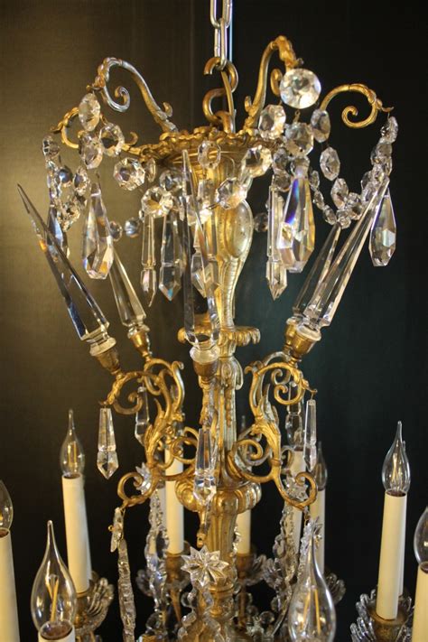 Baccarat Important Lustre Feux Milieu Du Xixe Si Cle N