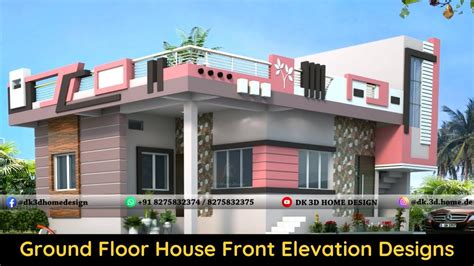 Ground Floor House Front Elevation Designs Beautiful Parapet Wall