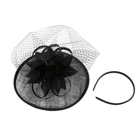 Fascinator Floral à Plume Voilette Chapeau Bibi Vintage avec Serre tête