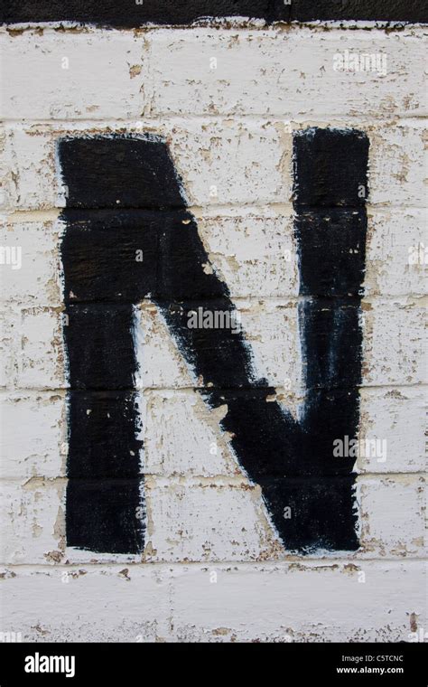 Character N Alphabet Character Letter Outside Sign Stock Photo Alamy