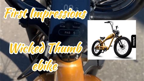 Wicked Thumb Electic Bike Ebike Youtube