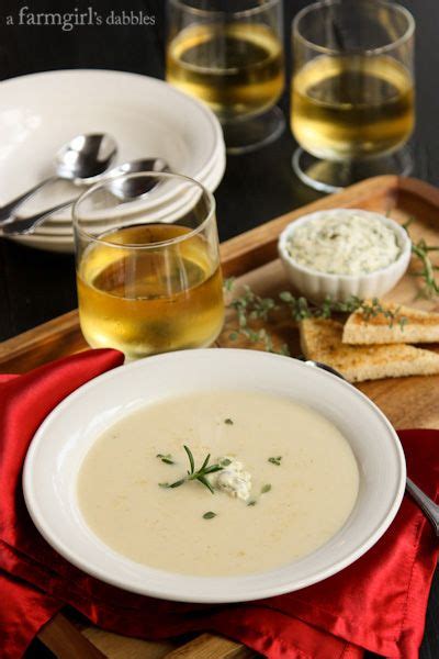 Creamy Potato Soup With Herby Compound Butter From Brenda Score A Farmgirls Dabbles