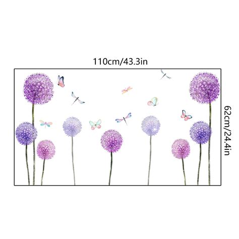 Clearance！ Yshop Wall Stickers Dandelion Wall Decals Flying Violet