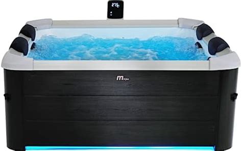 Lay Z Spa Helsinki Hot Tub AirJet Wood Effect Inflatable Spa With Freeze Shield Year