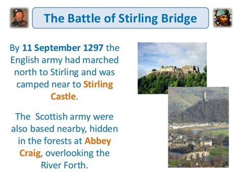 Scottish Wars Of Independence The Battle Of Stirling Bridge