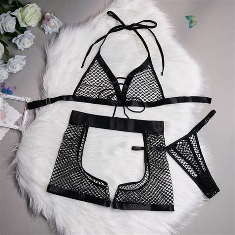 Women S Sexy Lingerie Hollow Out Sleepwear Nightwear Babydoll Underwear Bra Sets EBay