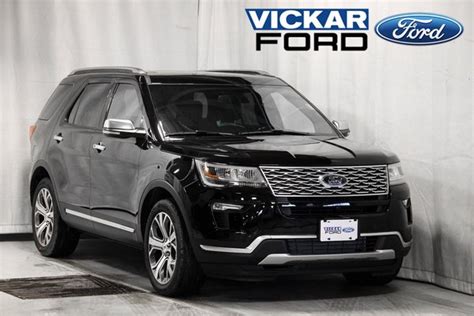 New 2018 Ford Explorer PLATINUM Shadow Black for sale - $56796.0 | #18T0480 | Vickar Ford | Winnipeg