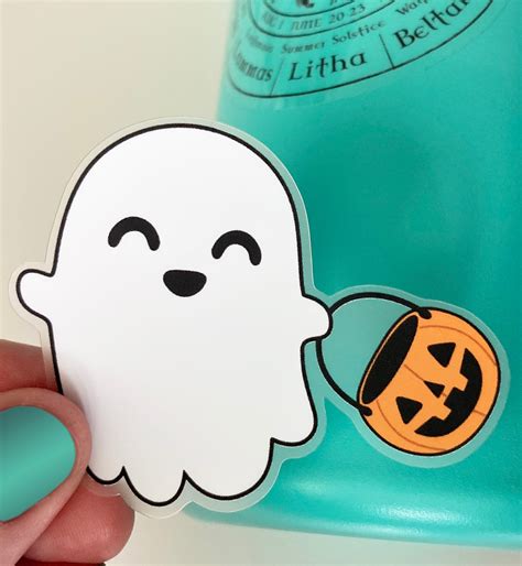 Ghost With Candy Bucket Decal Thesketchypumpkin