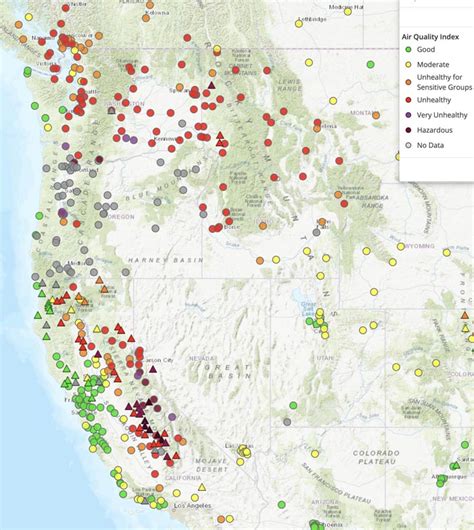 Smoke And Air Quality Maps For September 17 2020 Wildfire Today