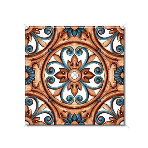 Copper And Teal Patina Ceramic Accent Tile Decorative Backsplash Tile Kitchen Wall Tile For