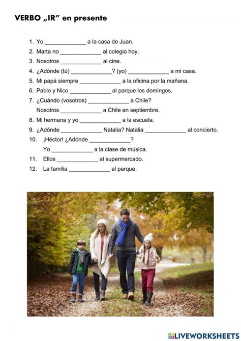 El Verbo Ir Worksheet