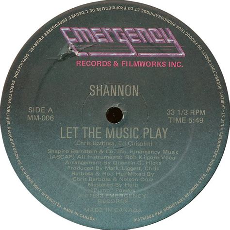 Shannon Let The Music Play 1983 Vinyl Discogs