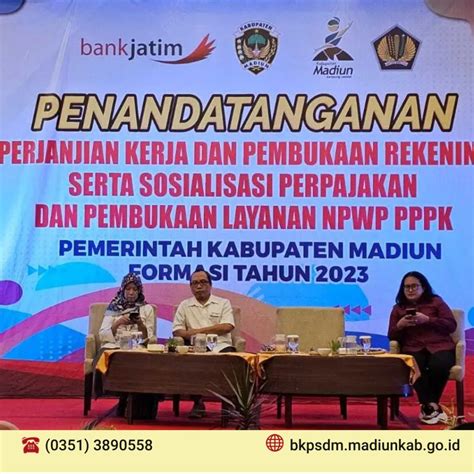 Penandatanganan Perjanjian Kerja Calon Pppk Pemerintah Kabupaten Madiun